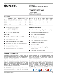 Datasheet Z89323 manufacturer Zilog